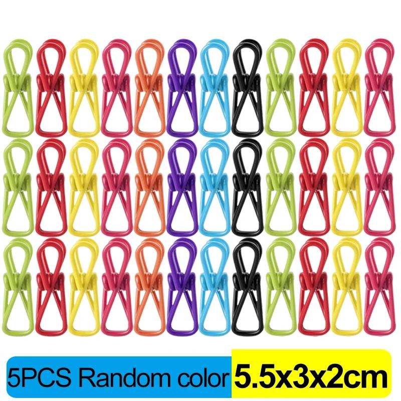 50/1pcs Colorful Sealing Clip Portable Clothespins Food Snack Seal Sealing Storage Clips Metal Clamp Household Kitchen Supplies