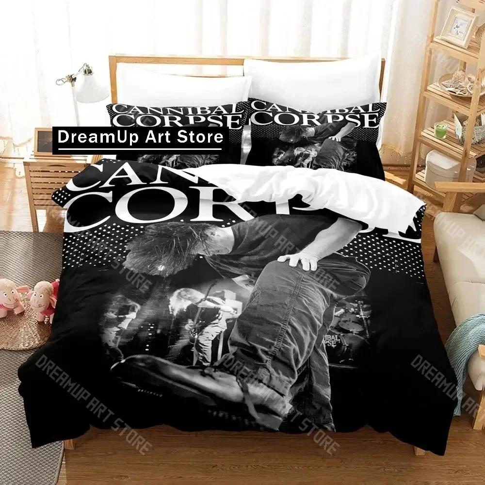 3D Print CANNIBAL CORPSE Bedding Set Single Twin Full Queen King Size Aldult Kid Bedroom Duvetcover Set Skeleton bed sheet