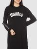 Double Standard Clothing Heather Inlay Knit Size 38 Dress, 0201-180-213, Women's, Black,