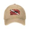 Vintage Shark Scuba Dive Flag Retro Sports Denim Cap Adjustable Snapback Casquettes Unisex Plain Baseball Cowboy Hat