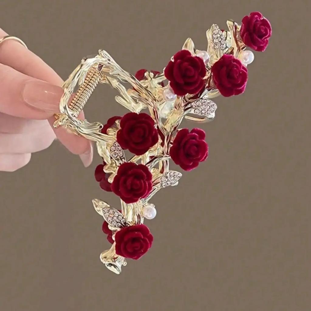 1Pcs Fashion Antique Roses Hair Claws For Women Hair Accessories