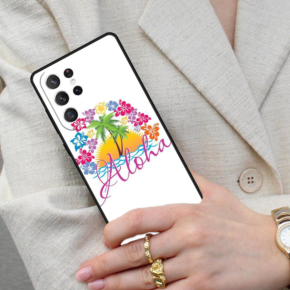 Hello Hawaii Aloha Cell Phone Case for Samsung Galaxy S26 Ultra S25 S24 S23 S22 S21 S20 Note10 Cover