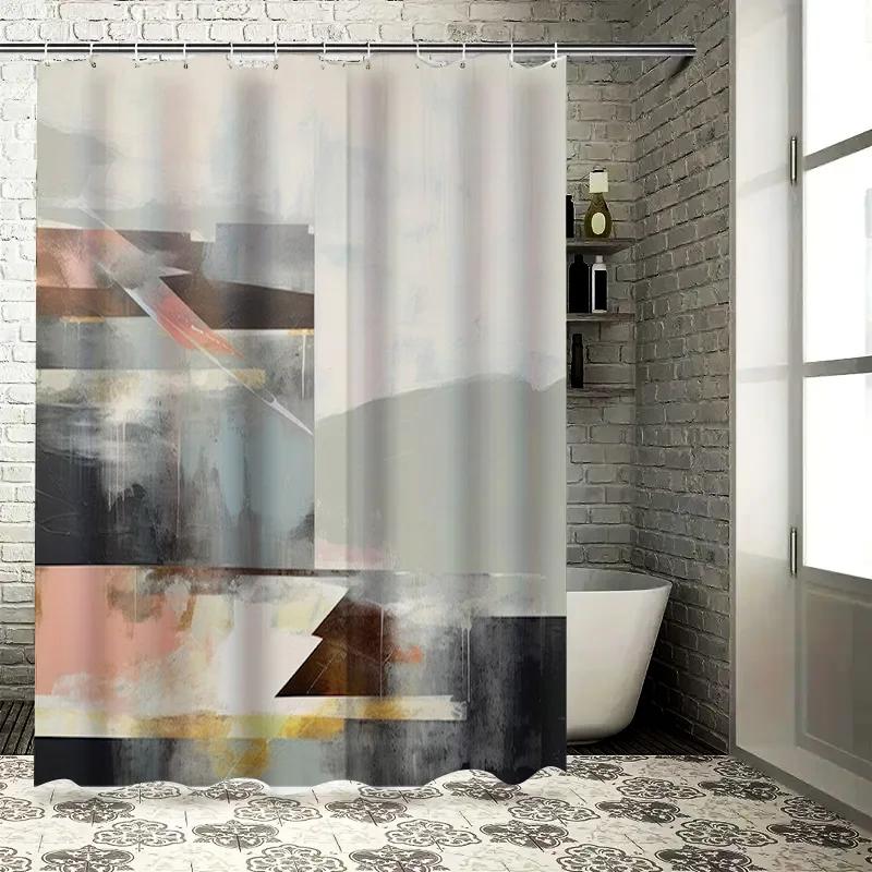 

Creative Shower Curtain with Natural Landscape PrintPerfect for Adding a Touch of Nature to Your Bathroom Decor High-Quality Po W90xH180cm