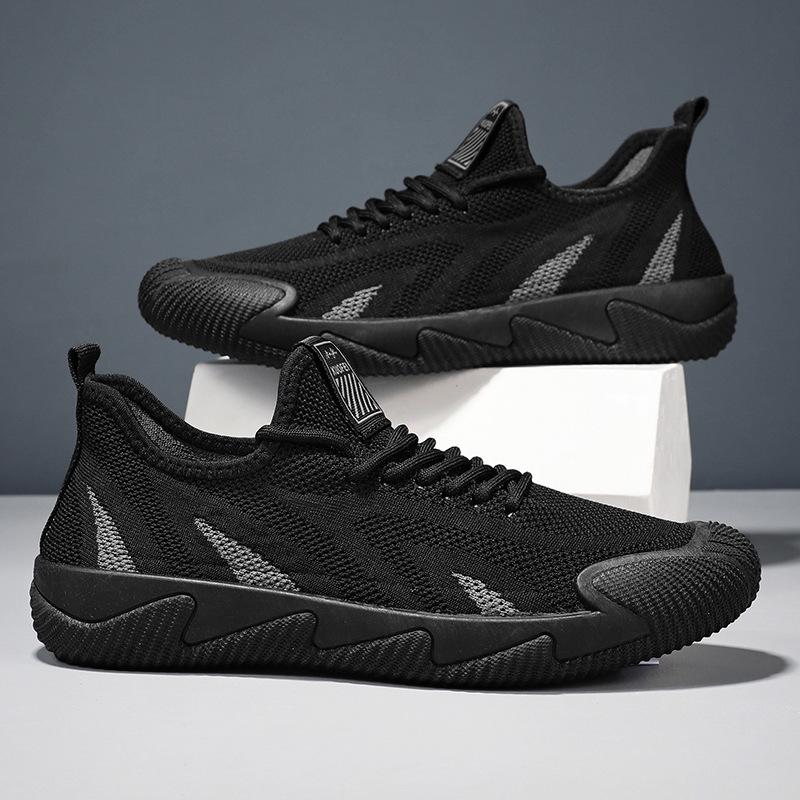 

High-quality Sneakers for Men Summer Breathable Men Sneakers Lightweight Anti Slip Running Shoes Zapatillas De Hombre 39 чёрный