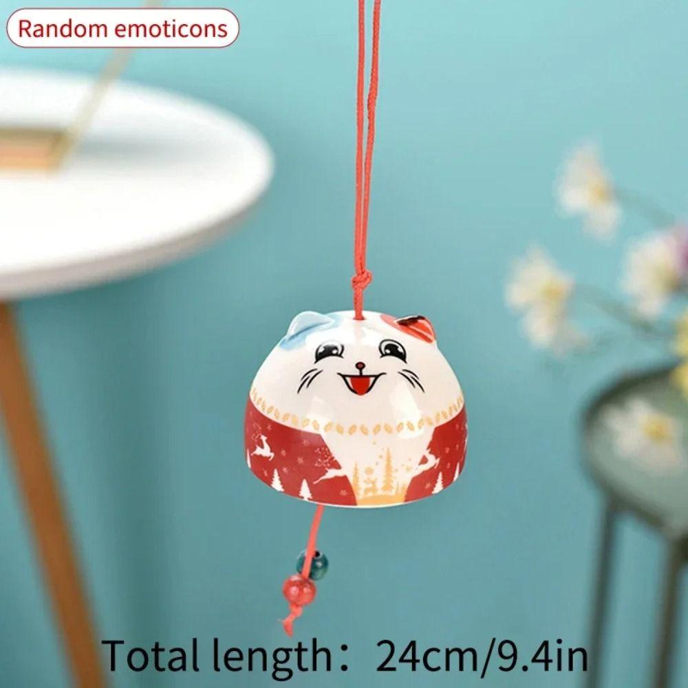 Japanischer Glückskatzen-Keramik-Windspiel Keramik Raumwand-Anhänger Handyzubehör