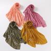 Malaysia Scarf Pearl Silk Headscarf Islamic Clothing Turbans Satin Hijab  For Women