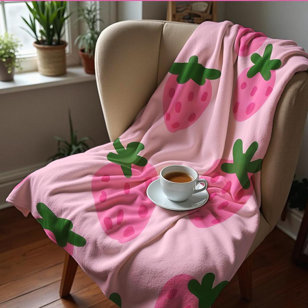 Bubble Pink Daisy Grid Tile Cartoon Anime Print Flannel Blanket Soft Warm Throw for Kids Bedroom Sofa Christmas Office Car