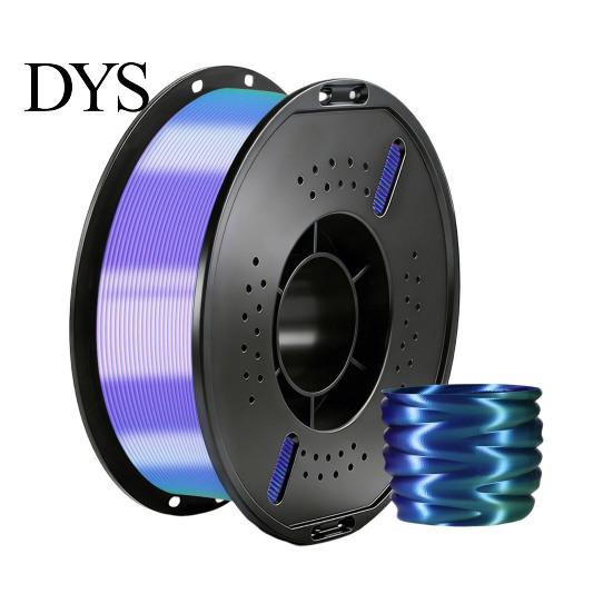 Object Printing Material Three-Color Gradient Silk PLA Filament, 1.75mm 1Kg Spool, Shiny Multicolor 3D Printer Filament for DIY Figurines Models