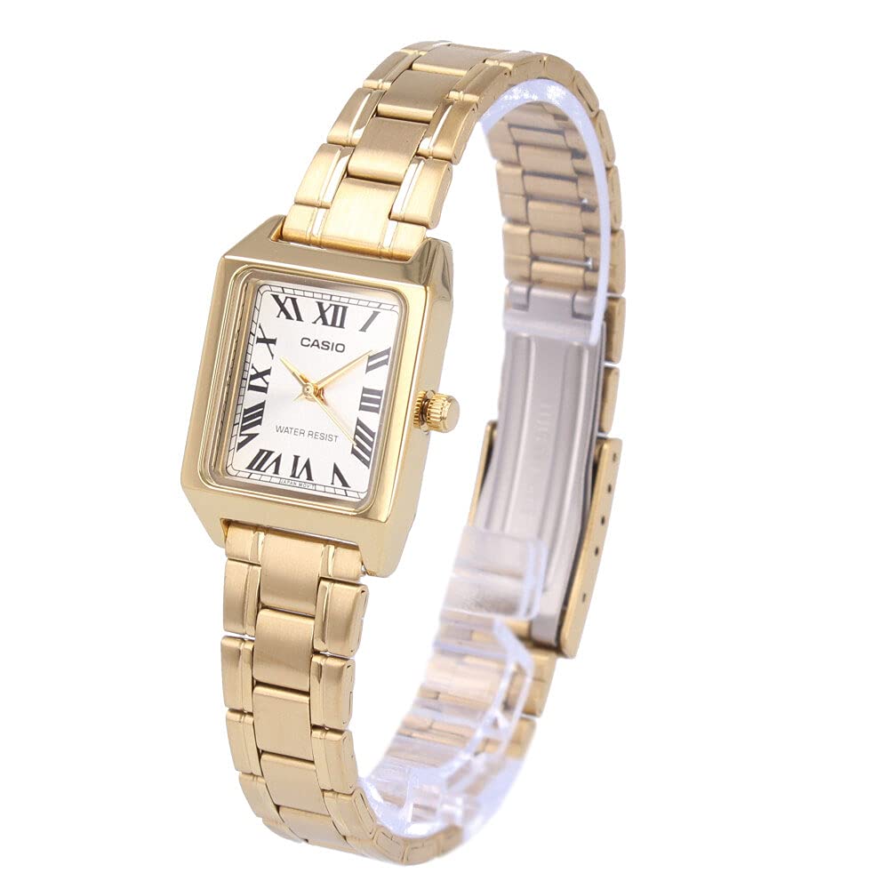 

CASIO Casio Standard Analog Square Metal Gold Watch Women s LTP-V007G-9B [Used]