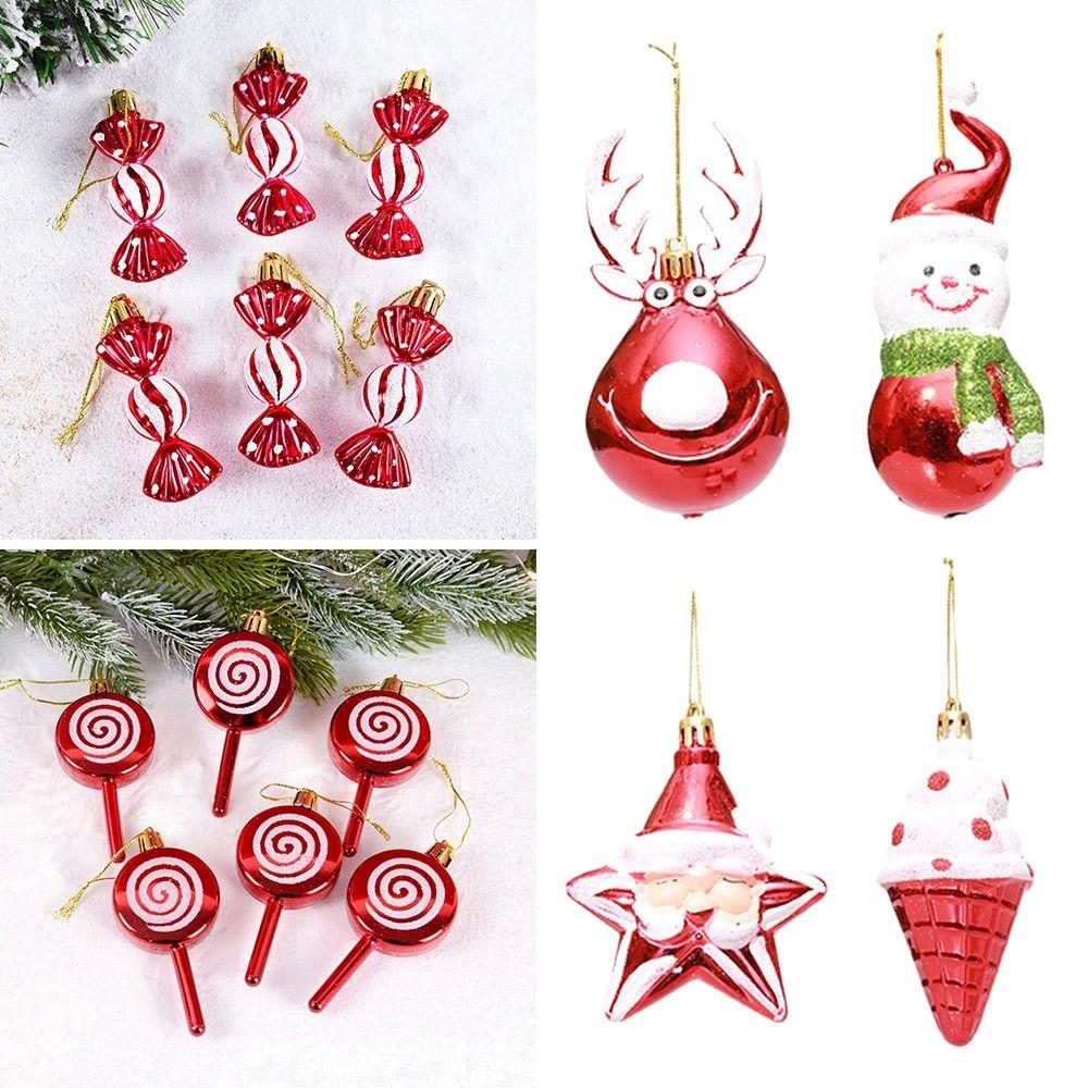 

6/3 шт., рождественская елка, подвесной шар, конфеты, украшения для дома, новогодний подарок, рождественские украшения