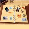 Retro Notebook for Kids Adult Traveler Diary PU Leather Soft Cover Replaceable Kraft Paper Inner 14x10cm Notebooks & Notepads