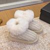 Snow boots female treasure 2025 winter new velvet thickened warm baby girl winter shoes princess non-slip soft sole girl