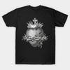Taglia Asiatica T-shirt Unisex in Cotone T-shirt Stampata T-shirt Sacro Cuore di Gesù Cristo Stampa Senza Taglio Vestibilità Regolare