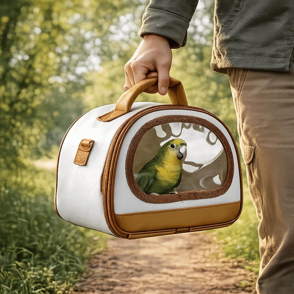 Breathable Holes Parrot Out Bag Transparent Window Bird Transport Cage  Activities