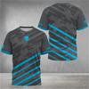 Summer Y2k Men's Tennis Men T-Shirts Fashion Striped Printed O-Neck Short Sleeve Tees Breathable Quick-Drying Sports Tops