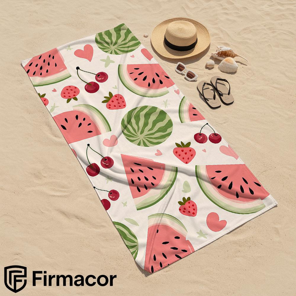 Watermelon Mix Cartoon Anime Beach Towel Microfiber Quick Dry Super Absorbent Soft Bath Towel for Kids Adults Travel
