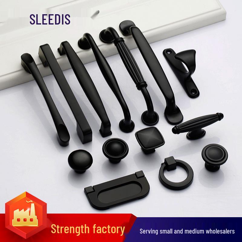 Mâner Sertar și Dulap Stil American Negru