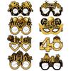 18 21 30 40 50 60 Birthday Paper Glasses Black Gold Eyeglasses Frame Photography Props Kids Adult Birthday Party Decoration