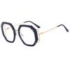 Fashion Cat Eye Sunglasses Simple Compact Frame Women's Casual Versatile Oval Thick Leg Men's Accessory Glasses
