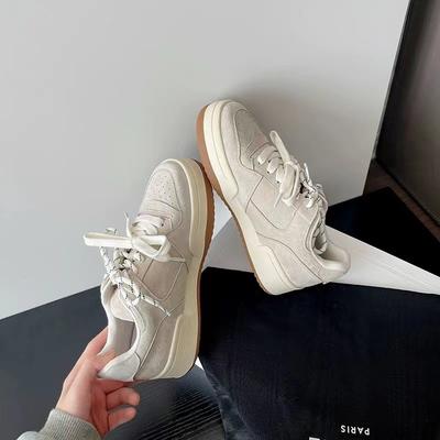 Leather Platform White Shoes Women's Autumn New Versatile Casual Board Shoes Student Sports Women's Shoes