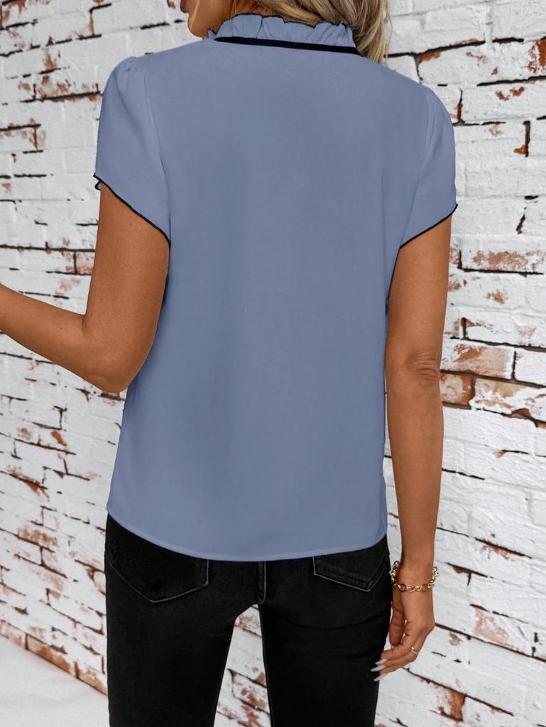 2026 Women's Elegant Tie-up Ruffle Sleeve Shirt Top