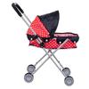 Kids Pretend Play Doll Toy Cart Stroller with Portable Design and Sturdy Iron Construction