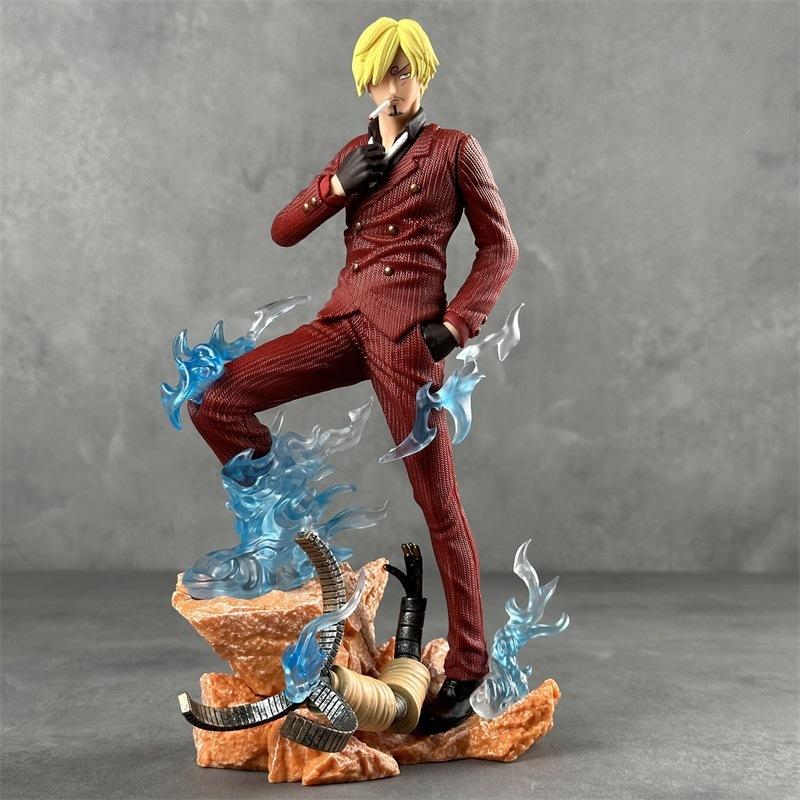 24cm Anime One Piece Twin Wings Sanji Gk Figures Statue Pvc Figurine Model Doll Decoration Collection Toys Gifts