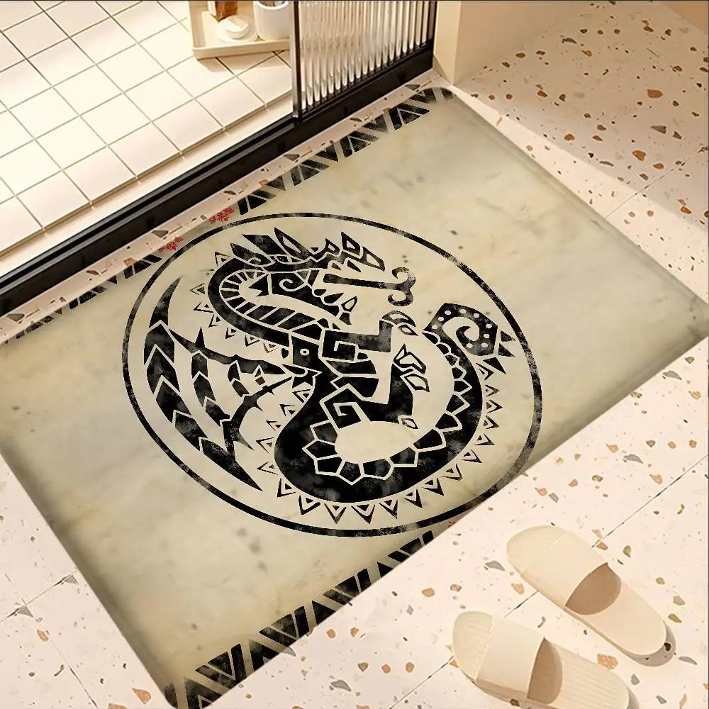 Monster Hunter Fashion Room Mats Retro Multiple Choice Living Room Kitchen Rug Non-Slip Welcome Rug