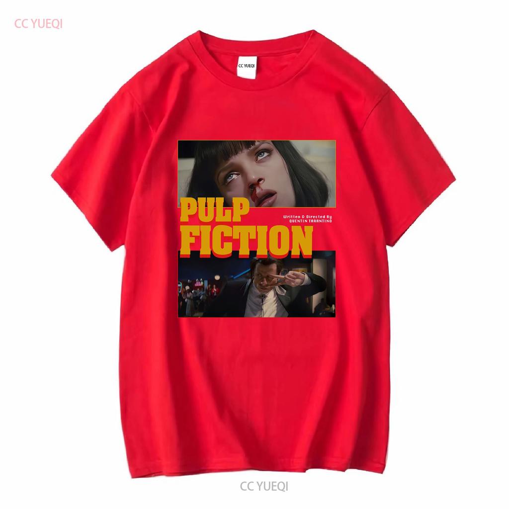 Pulp Fiction Movie T Shirt Vintage Retro for Quentin Tarantino Fans Washed Oversized Birthday Long or Short Sleeves Vintage