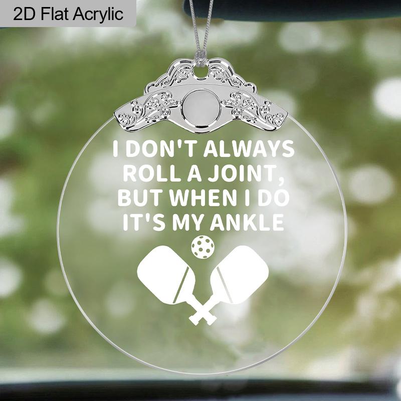 1pc Pickleball Humor Acrylic Ornament, Memorial Paddle Car Pendant & Home Decor, Gift for Pickleball Lovers 1pc