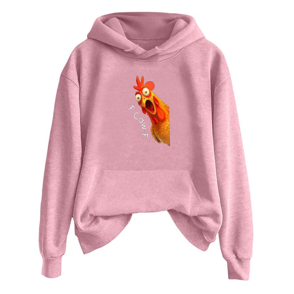 Women's Fashionable Casual Long Sleeve Hooded Printed Sweatshirt