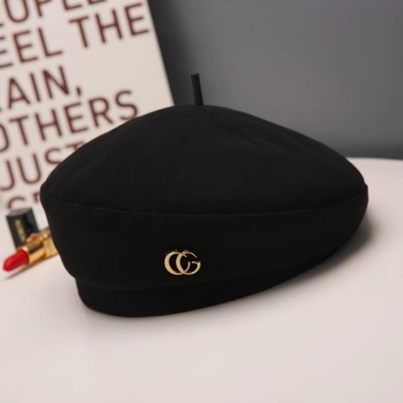 Black High-end Beret Female Autumn and Winter New Face Small and Versatile Spring and Summer Star Anise Bud Hat Female