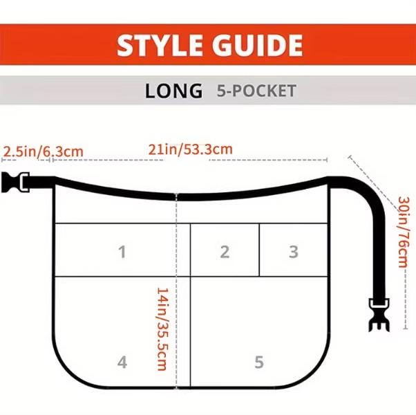 1Pc New Versatile Waist Apron For Barbers Beauty Experts Car Mechanics Featuring Tool Pouch and Garden Tool Storage