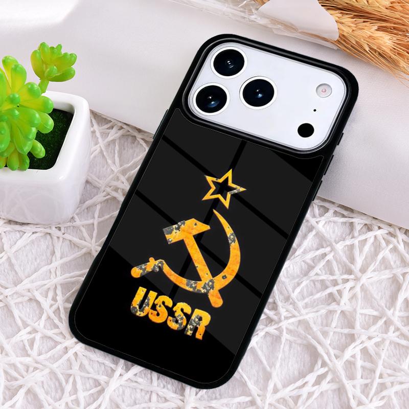 Soviet Union USSR CCCP Flag Shockproof Phone Case for iPhone 17 Air 16e 15 11 12 14 13 Pro Max Cover Coque