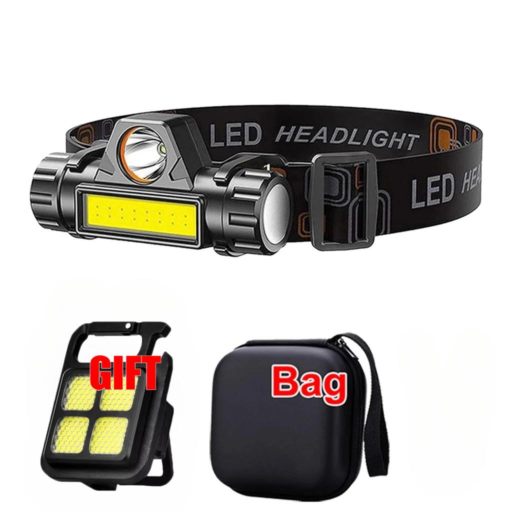 Superhelle Wiederaufladbare COB LED Stirnlampe Magnetische USB Stirnleuchte Outdoor Camping Wandern Angeln Lange Akkulaufzeit Wasserdicht