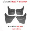 4PCS Front Rear Mudflaps for Tesla Model 3+ Highland Model Y Berlin 2024 Mud Flaps Official Model Car Replacement Splash Fender