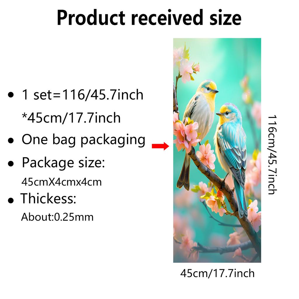 Europeisk Retro Stil Vindusfilm PVC Elektrostatisk Glassklistremerker Farget Vindusfilm Statisk Heftende Frostet Glassfilm