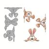 Easters Rabbits Cutting Dies Embossing Stencils Cuts Stencils Metal Die Cuts for Scrapbooking Card Scrapbook Decoration