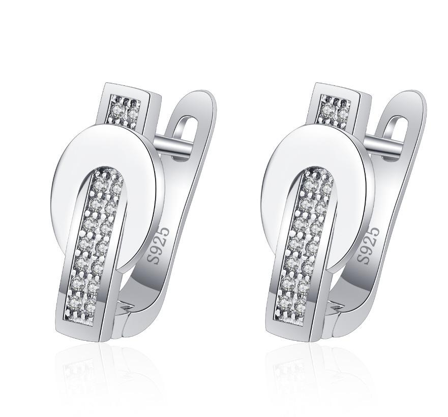 925 Silver Zirconia Small Hoop Earring For Girls Child Wome Beautiful Aros Huggies Earring Jewelry