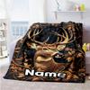 Elk06 Customize Text Blanket Cozy Customizable Blanket Comfortable Great for Couch Seaside Chair Bedding Four Seasons Multipurpose