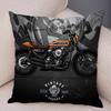 Colorful Motorcycle Cushion Cover Decor Vintage Style Bike Race  Pillowcase Soft Plush Pillow Case for Sofa Home Car 45x45cm