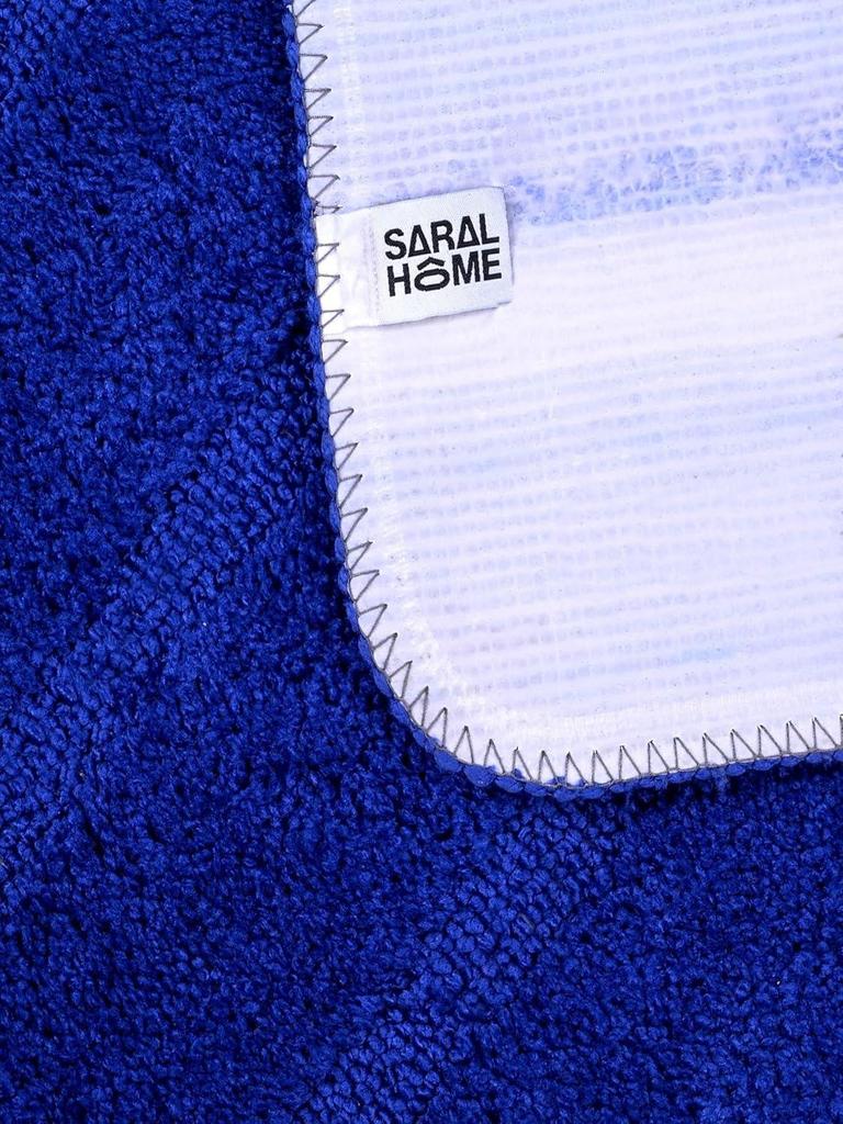 Home Mikrofaser Weich Rutschfest Fußmatte|Badematten Set 2-teilig(Blau, 35X50 CM)