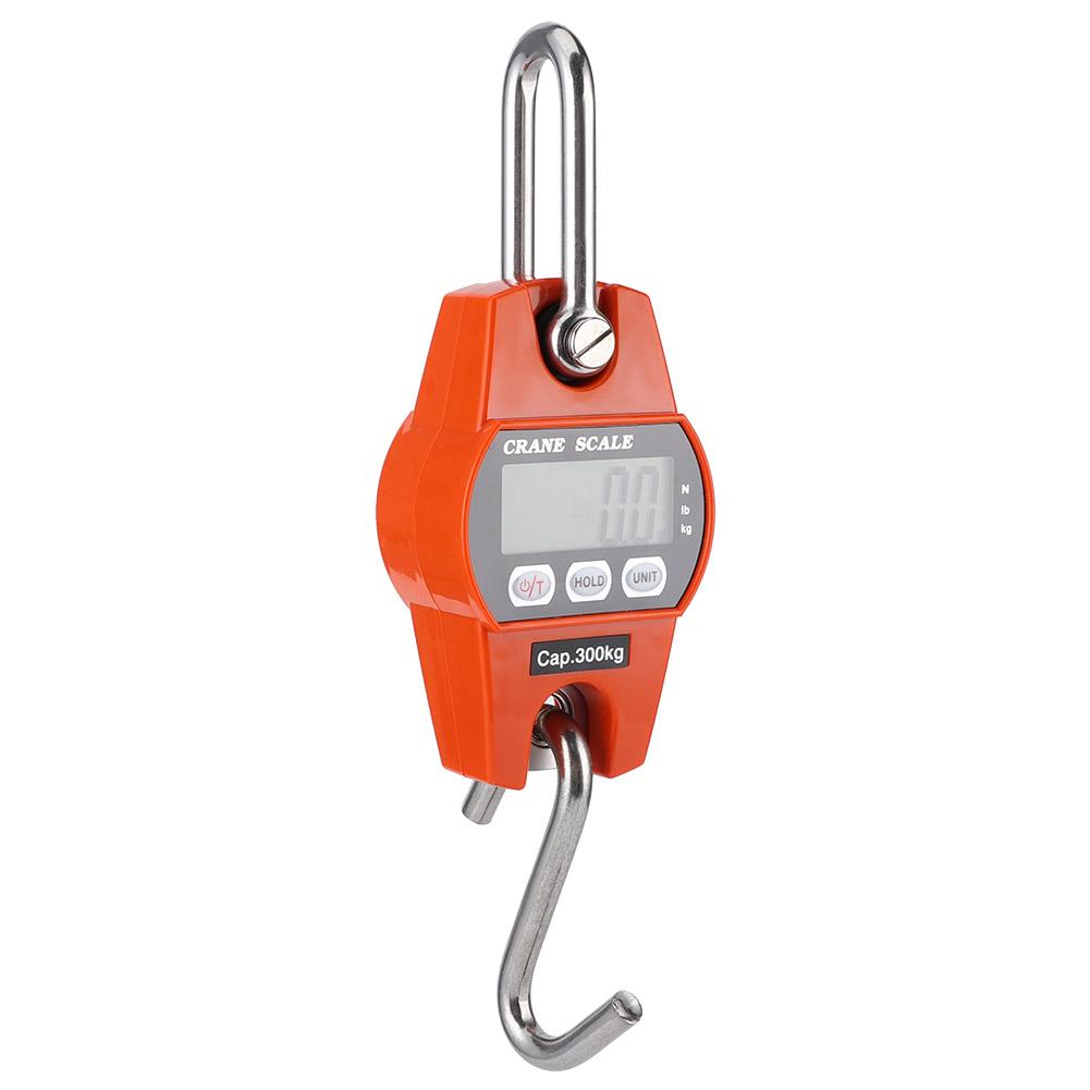 Mini Portable Digital LCD Display Hanging Scale Electric Weighting Scales 300kg/600lb Orange