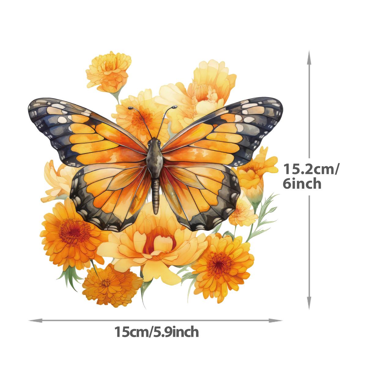 

Наклейка с акварельной бабочкой, наклейка с термопереносом, дизайн футболки с изображением животных, наклейки для одежды своими руками Parches Ropa, термопереносная наклейка