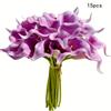 15-Pack Colorful Artificial Cara Lilies - Perfect for Mother's Day, Easter, Home & Wedding Decorations