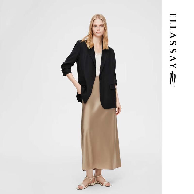 ELLASSAY Women's Lyocell Relaxed Fit Blazer