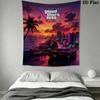 Grand Theft Auto Wandteppich Ästhetischer Wandbehang Bedruckter Stoffdecke Dekorative Wandteppiche für Schlafzimmer Wohnzimmer Heimdekoration