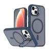 KEYSION Lens Stand Magnetic Phone Case for MagSafe for iPhone 13 14 15 Pro Max 15 Plus Matte Translucent Shockproof Back Cover