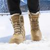 Explosive High-top Cold-proof Winter Fleece Thickened Plus-size Outdoor Boots Combat Boots, Men's Shoes, Hiking Shoes, Snow Boots