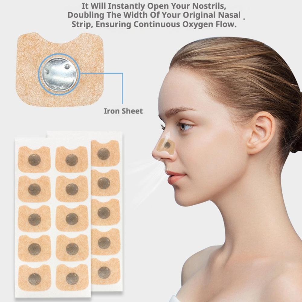 30-150Pcs Nose Breathing Patches Magnetic Suction Iron Nasal Strips Increase Air Improve Sleep Quality Reduce Snoring